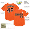 Custom Orange Brown-White Mesh Authentic Throwback Baseball Jersey