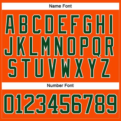 Custom Orange Green-White Hockey Lace Neck Jersey