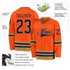 Custom Orange Navy-Old Gold Hockey Jersey