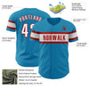 Custom Panther Blue White-Red Authentic Baseball Jersey