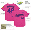 Custom Pink Purple-Black Mesh Authentic Throwback Baseball Jersey