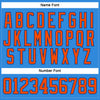 Custom Sky Blue Orange-Royal Hockey Lace Neck Jersey