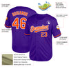 Custom Purple Orange-White Mesh Authentic Throwback Baseball Jersey