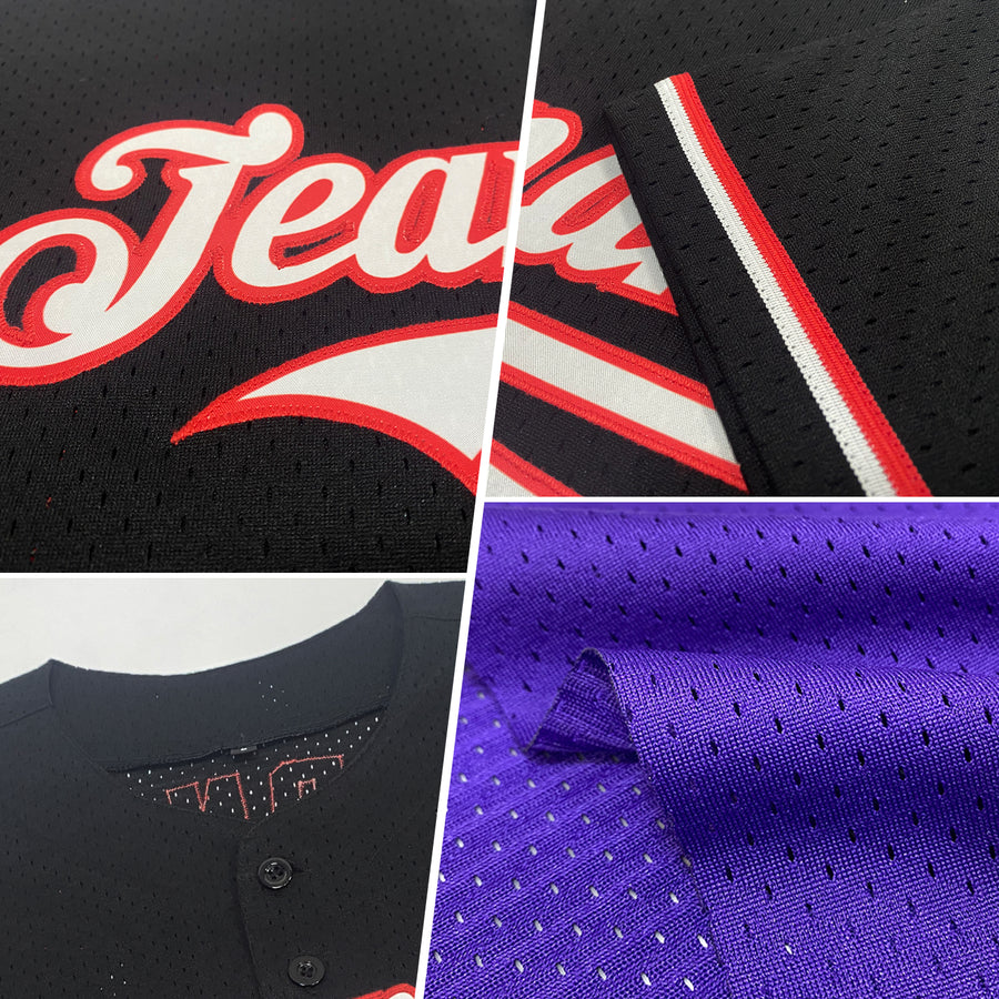 Custom Purple Neon Green-Old Gold Mesh Authentic Throwback Baseball Jersey