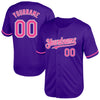 Custom Purple Pink-White Mesh Authentic Throwback Baseball Jersey