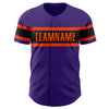 Custom Purple Black-Orange Authentic Baseball Jersey