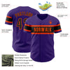 Custom Purple Black-Orange Authentic Baseball Jersey