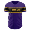 Custom Purple Black-Old Gold Authentic Baseball Jersey