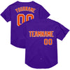 Custom Purple Orange-White Mesh Authentic Throwback Baseball Jersey