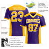 Custom Purple Gold-White Mesh Authentic Football Jersey