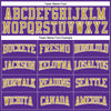 Custom Purple Old Gold-White Mesh Authentic Football Jersey