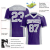 Custom Purple Gray-White Mesh Authentic Football Jersey