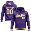 Custom Stitched Purple White-Gold Sports Pullover Sweatshirt Hoodie