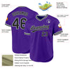 Custom Purple Black-Gray Authentic Throwback Baseball Jersey