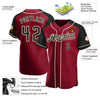 Custom Crimson Black-City Cream Authentic Raglan Sleeves Baseball Jersey