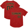 Custom Red Black-Old Gold Mesh Authentic Throwback Baseball Jersey