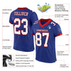 Custom Royal White-Red Mesh Authentic Football Jersey