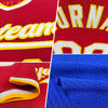 Custom Royal Red-Gold Authentic Throwback Baseball Jersey