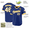 Custom Royal White-Gold Authentic Throwback Baseball Jersey