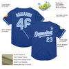 Custom Royal Light Blue-White Mesh Authentic Throwback Baseball Jersey