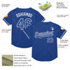 Custom Royal White Mesh Authentic Throwback Baseball Jersey