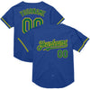 Custom Royal Kelly Green-Yellow Mesh Authentic Throwback Baseball Jersey