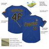 Custom Royal Black-Old Gold Mesh Authentic Throwback Baseball Jersey