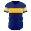 Custom Royal White-Yellow Authentic Baseball Jersey