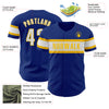 Custom Royal White-Yellow Authentic Baseball Jersey