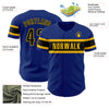 Custom Royal Black-Yellow Authentic Baseball Jersey