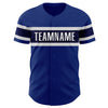 Custom Royal Navy-White Authentic Baseball Jersey