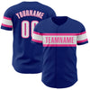 Custom Royal White-Pink Authentic Baseball Jersey