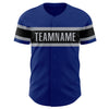 Custom Royal Gray-Black Authentic Baseball Jersey