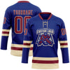 Custom Royal Crimson-Cream Hockey Lace Neck Jersey