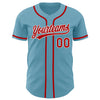 Custom Shadow Blue Red-White Authentic Baseball Jersey