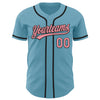 Custom Shadow Blue Medium Pink-Black Authentic Baseball Jersey