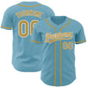 Custom Shadow Blue Old Gold-White Authentic Baseball Jersey