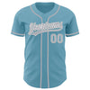 Custom Shadow Blue Gray-White Authentic Baseball Jersey