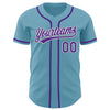 Custom Shadow Blue Purple-White Authentic Baseball Jersey