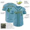 Custom Shadow Blue Green-White Authentic Baseball Jersey