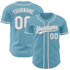 Custom Shadow Blue White-Gray Authentic Baseball Jersey