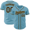 Custom Shadow Blue Black-Old Gold Authentic Baseball Jersey