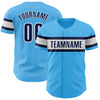 Custom Sky Blue Navy-White Authentic Baseball Jersey