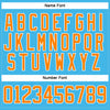 Custom Sky Blue Bay Orange-White Hockey Lace Neck Jersey