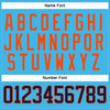 Custom Sky Blue Navy-Orange Hockey Jersey