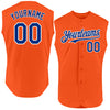 Custom Orange Royal-White Authentic Sleeveless Baseball Jersey