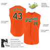 Custom Orange Green-White Authentic Sleeveless Baseball Jersey