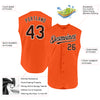 Custom Orange Brown-White Authentic Sleeveless Baseball Jersey