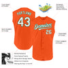 Custom Orange White-Kelly Green Authentic Sleeveless Baseball Jersey