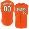 Custom Orange White-Kelly Green Authentic Sleeveless Baseball Jersey